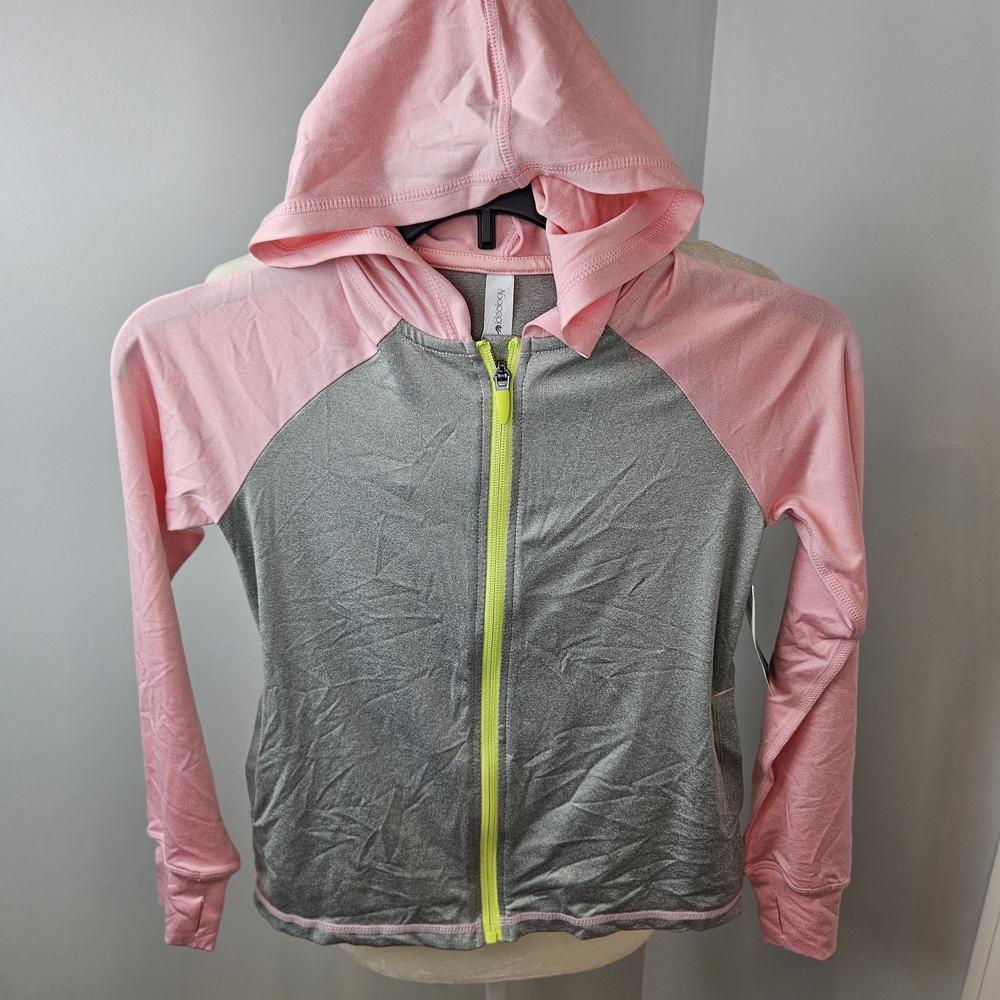 Ideology Pink and Gray Kids Jacket with Hood